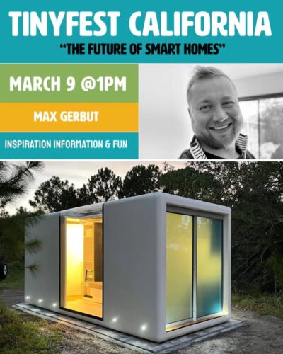 We’re excited to be part of TinyFest California on March 8-9 in San Diego! 

Haus.me’s CEO & Founder Max Gerbut will take the Community Stage to share insights on “The Future of Smart Homes” on Sunday, March 9, at 1 PM.

⚡️ Save $10 with promo code HausMe
🎟 Get your tickets here: www.tinyfest.events/event/

Looking forward to connecting and exploring smart homes, green tech, and sustainable living!

TinyFest Events 
#hausme #smarthome #tinyhouse #adu #prefab #tinyliving #tinyhomemovement